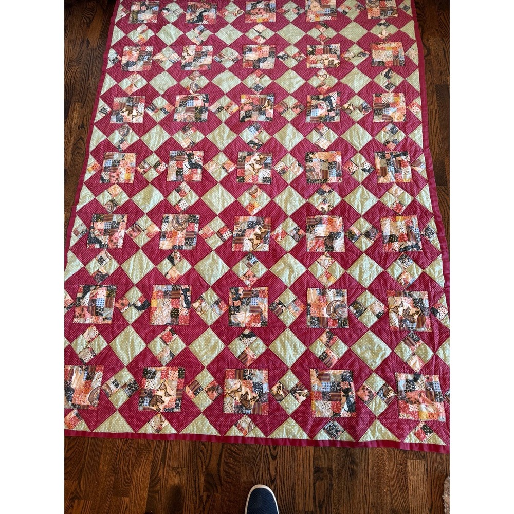 Small hand sewn quilt. Cutter